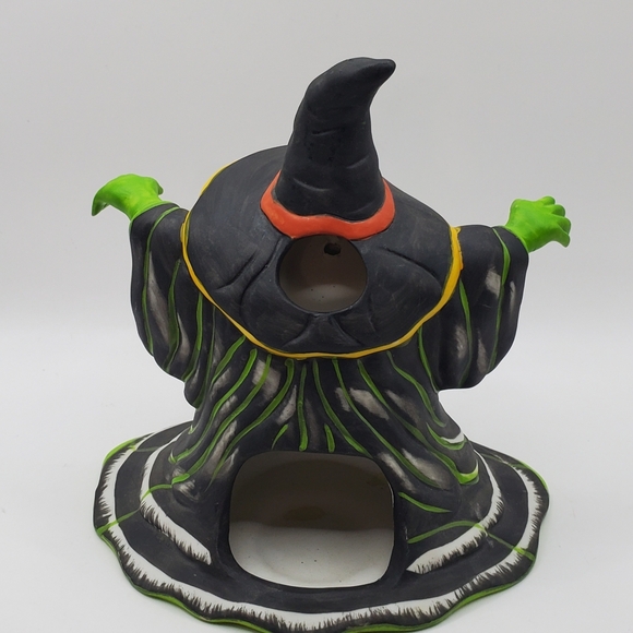 Vintage Witch Candle Holder Figurine Ceramic Halloween Decoration 6.25 inch Tall - Picture 11 of 16